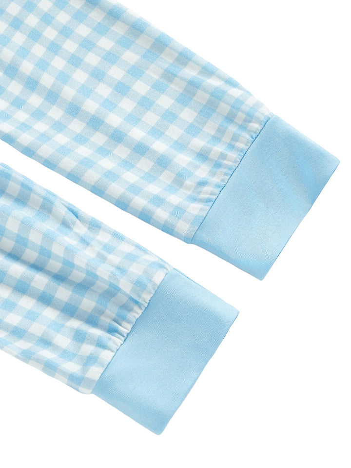 Gingham Long - Sleeve Baby Two - Piece - MOSSRIVER