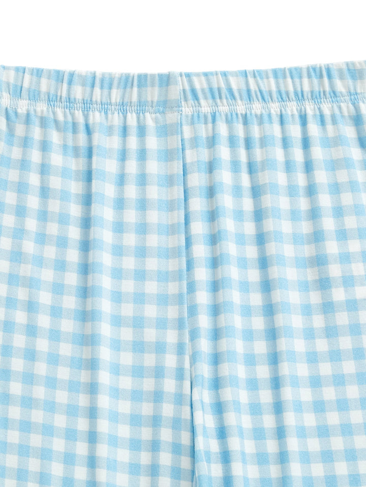 Gingham Long - Sleeve Baby Two - Piece - MOSSRIVER