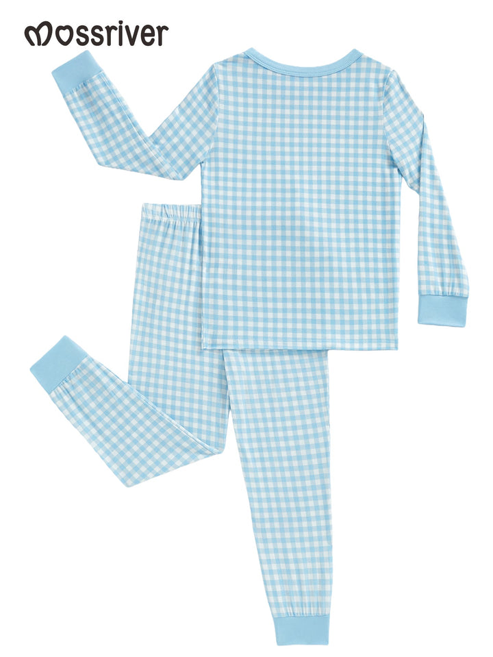Gingham Long - Sleeve Baby Two - Piece - MOSSRIVER