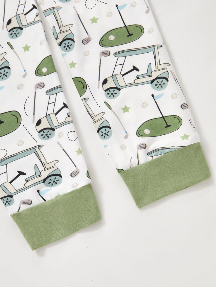 Golf Print Bamboo Long - Sleeve Baby Two - Piece - MOSSRIVER
