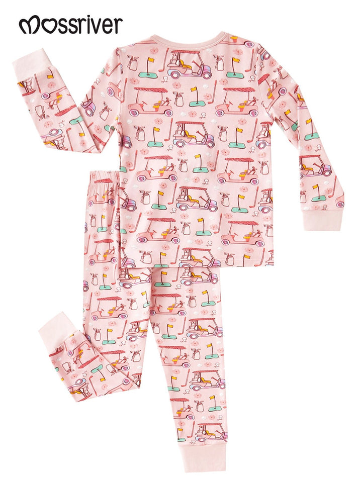 Golf Print Bamboo Long - Sleeve Baby Two - Piece - MOSSRIVER