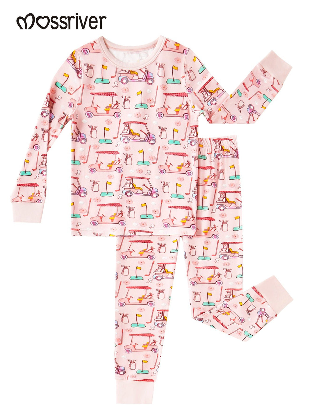 Golf Print Bamboo Long - Sleeve Baby Two - Piece - MOSSRIVER
