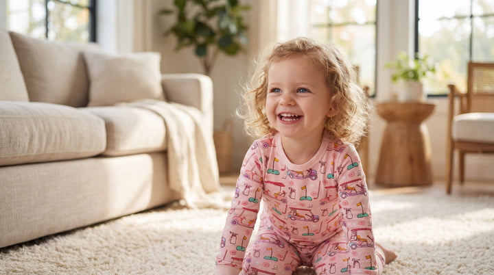 Golf Print Bamboo Long - Sleeve Baby Two - Piece - MOSSRIVER