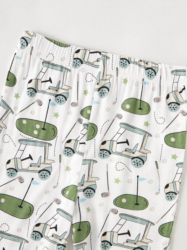 Golf Print Bamboo Long - Sleeve Baby Two - Piece - MOSSRIVER