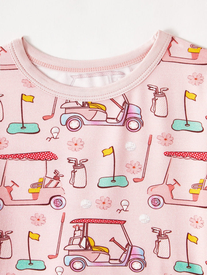 Golf Print Bamboo Long - Sleeve Baby Two - Piece - MOSSRIVER