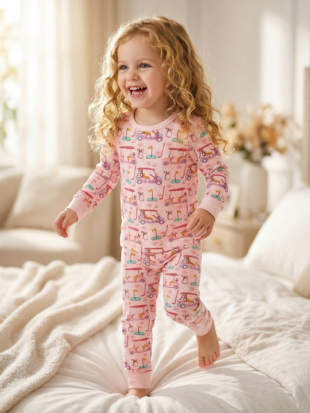 Golf Print Bamboo Long - Sleeve Baby Two - Piece - MOSSRIVER