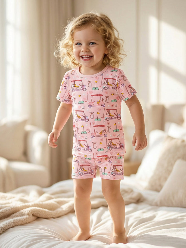 Golf Print Bamboo Two - Piece Pajamas - MOSSRIVER