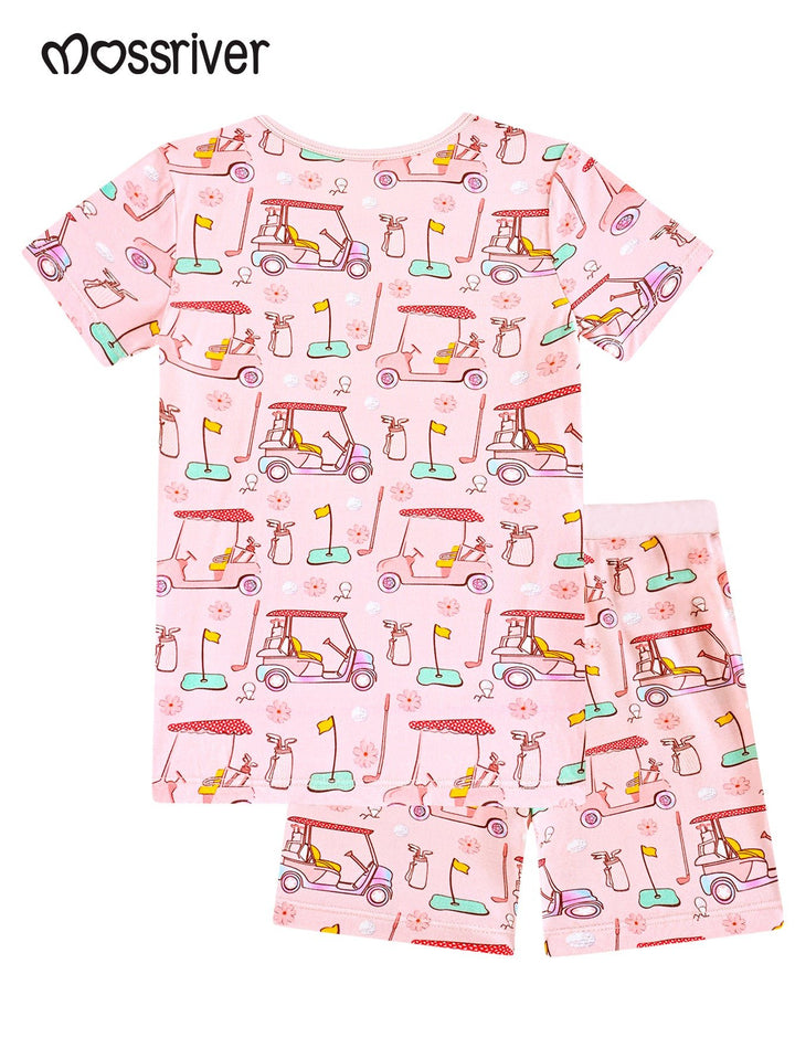 Golf Print Bamboo Two - Piece Pajamas - MOSSRIVER