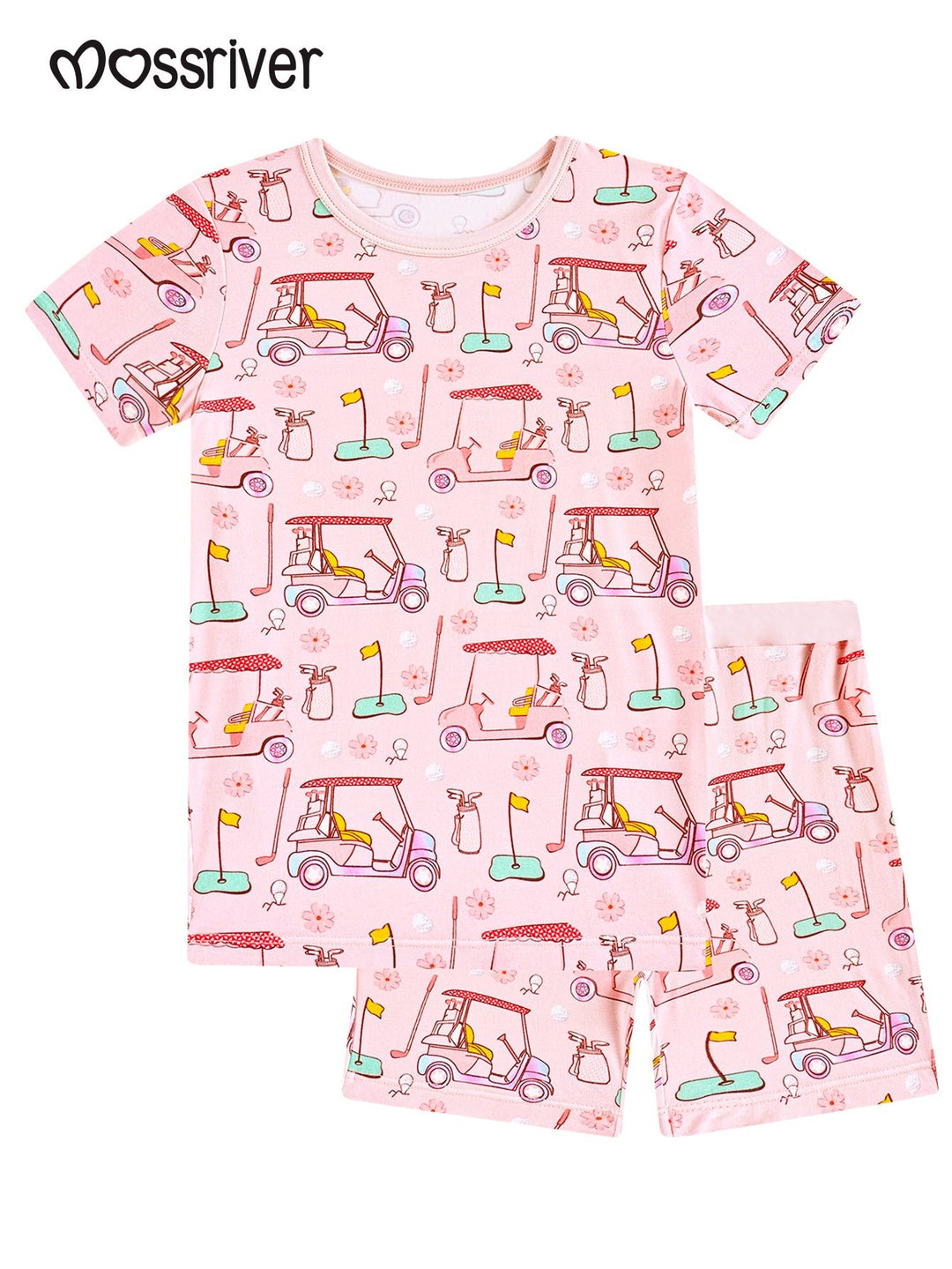 Golf Print Bamboo Two - Piece Pajamas - MOSSRIVER