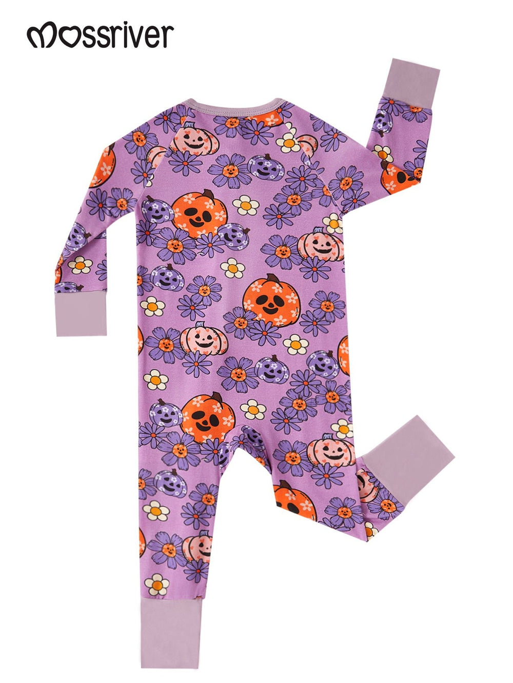 Halloween Long Sleeve One Piece Chrysanthemum Pumpkin - MOSSRIVER