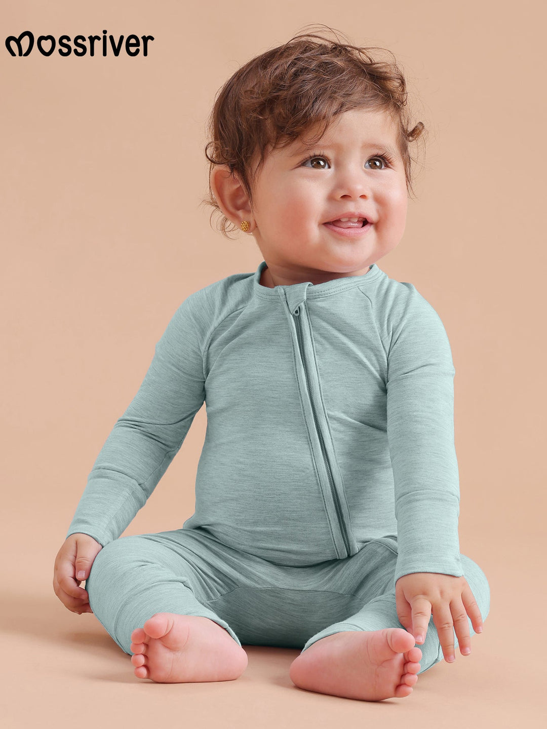 Long Sleeve One Piece Candy Macaron Green - MOSSRIVER