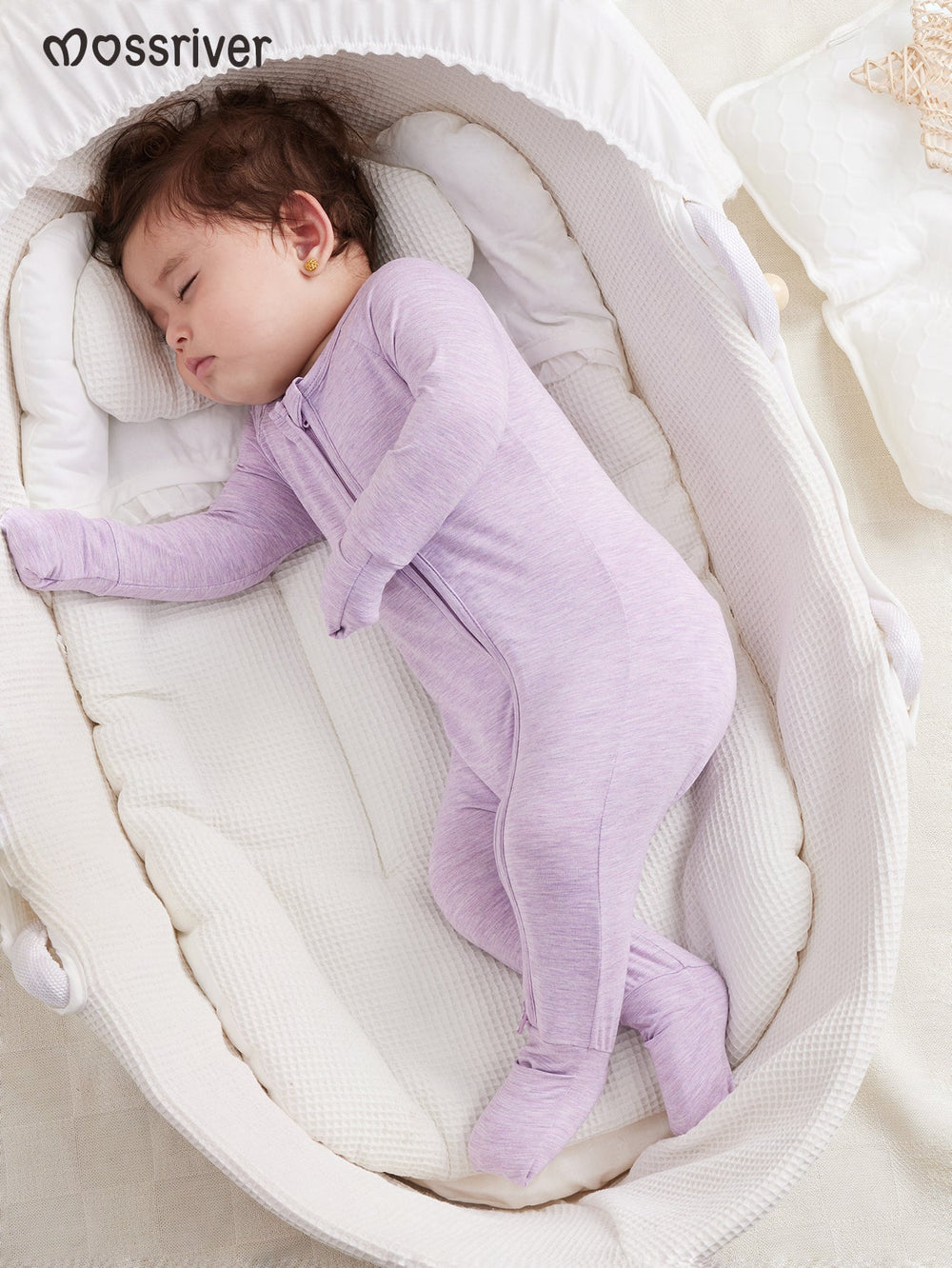 Long Sleeve One Piece Candy Macaron Lilac - MOSSRIVER