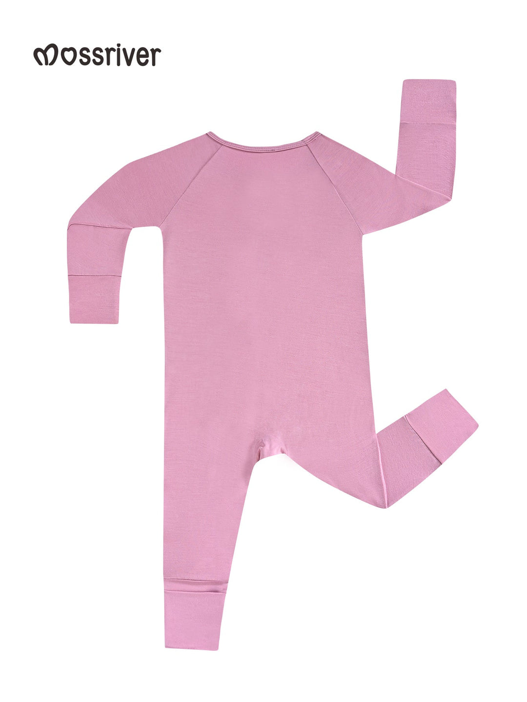 Long Sleeve One Piece Candy Macaron Pink - MOSSRIVER