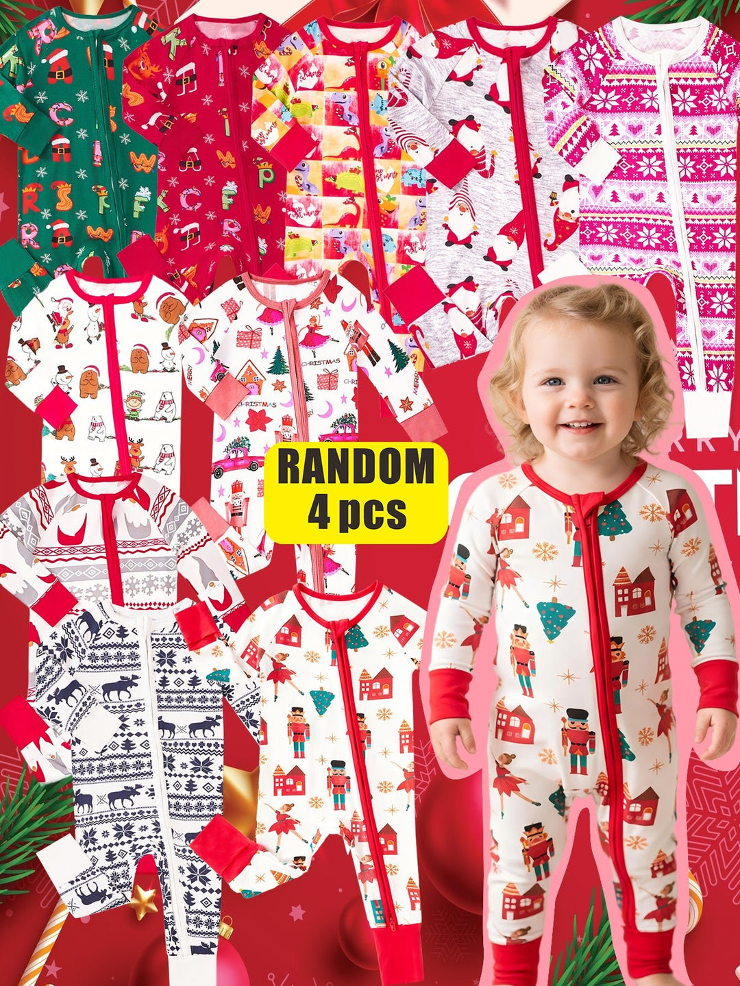 Mossriver 2pcs Random Bamboo Zip Baby Romper Soft Stretchy Breathable - MOSSRIVER