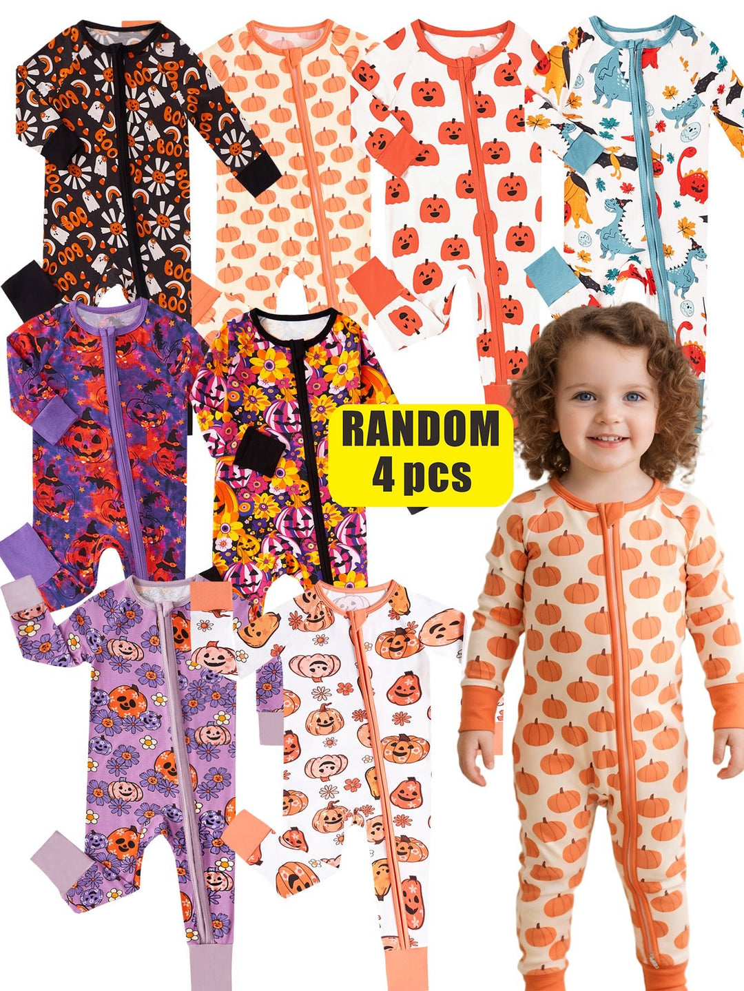 Mossriver 2pcs Random Bamboo Zip Baby Romper Soft Stretchy Breathable - MOSSRIVER
