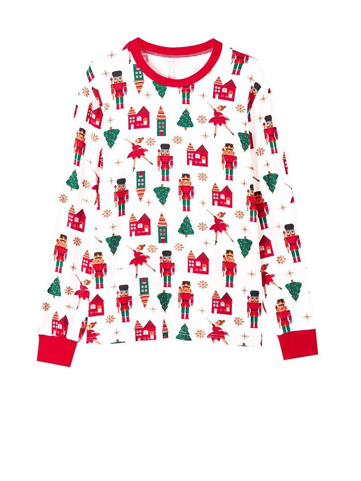 MOSSRIVER Christmas Family Matching Bamboo Long - Sleeve Pajama Set King and Princess Print - MOSSRIVER