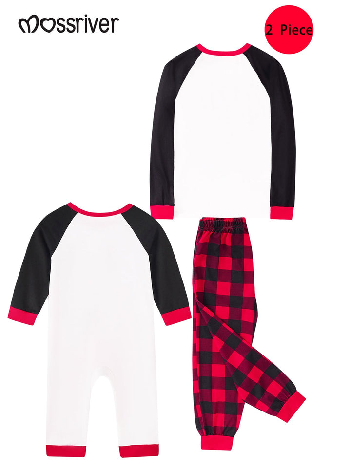 MOSSRIVER Christmas Family Matching Christmas Long Sleeve Pajama Set - Super Soft Elf Print - MOSSRIVER