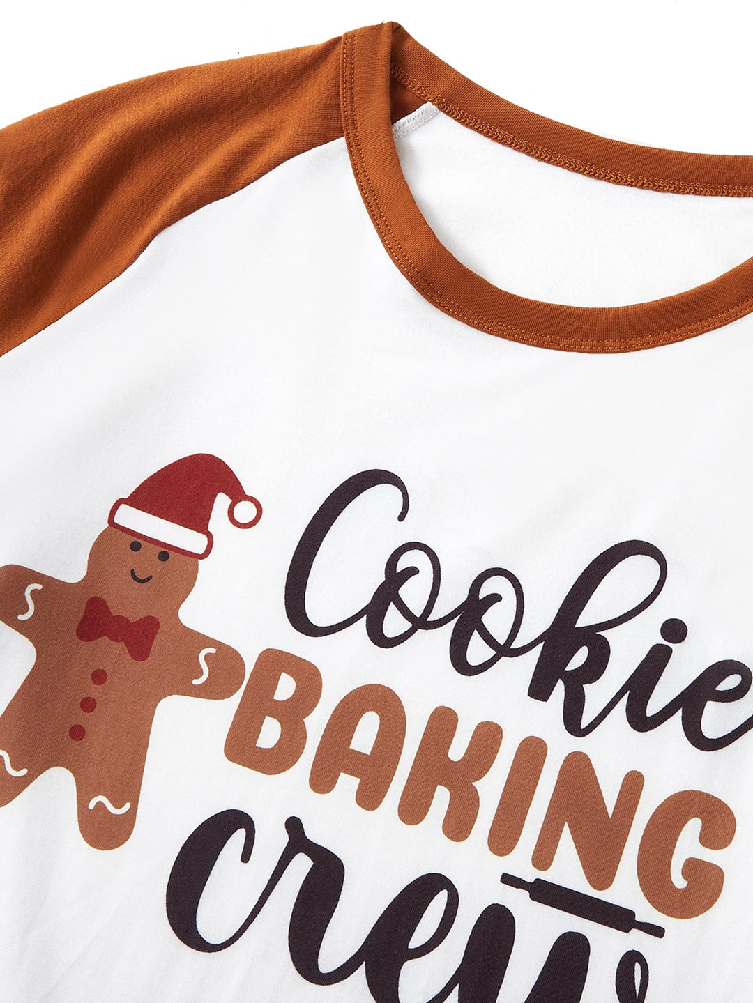 MOSSRIVERChristmas Family Matching Long - Sleeve Pajama Set Gingerbread man Print Christmas PJs! - MOSSRIVER