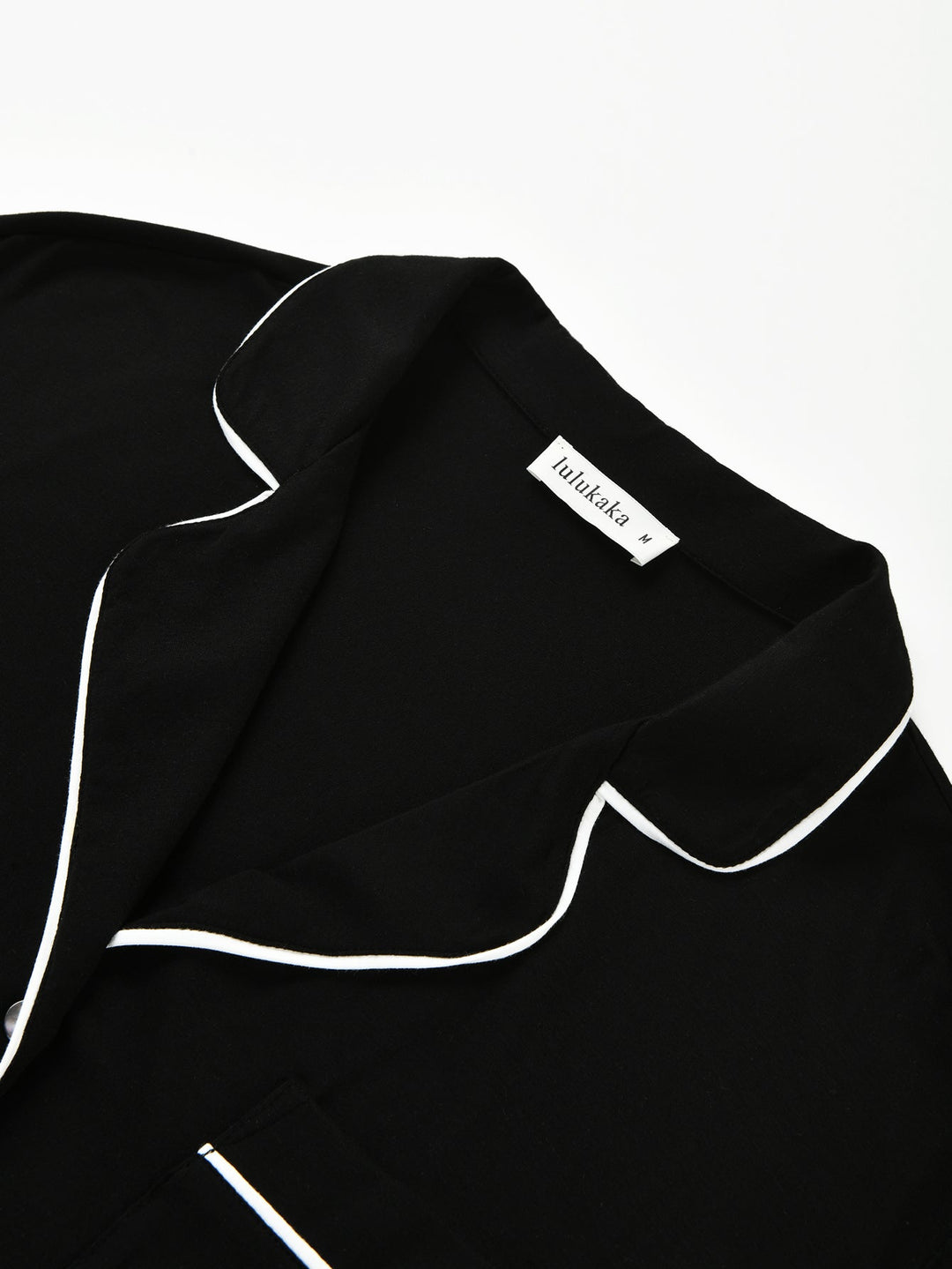 Plain Women's Short - Sleeve Long Pajama Set - MOSSRIVER