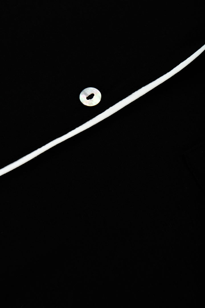 Plain Women's Short - Sleeve Long Pajama Set - MOSSRIVER