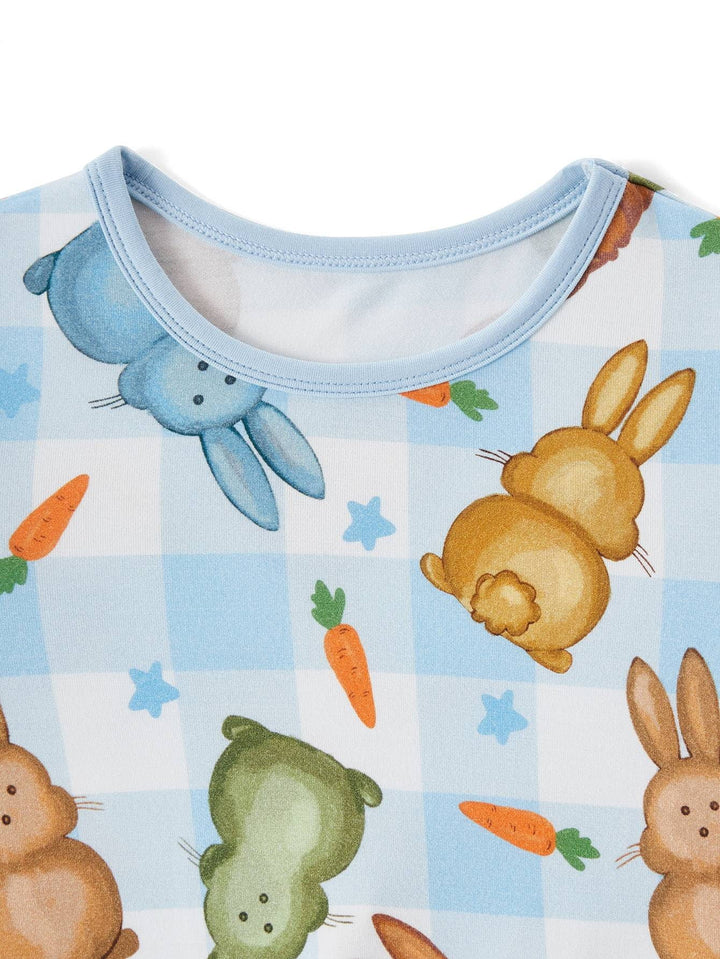 Rabbit Print Long - Sleeve Baby Pajamas - MOSSRIVER