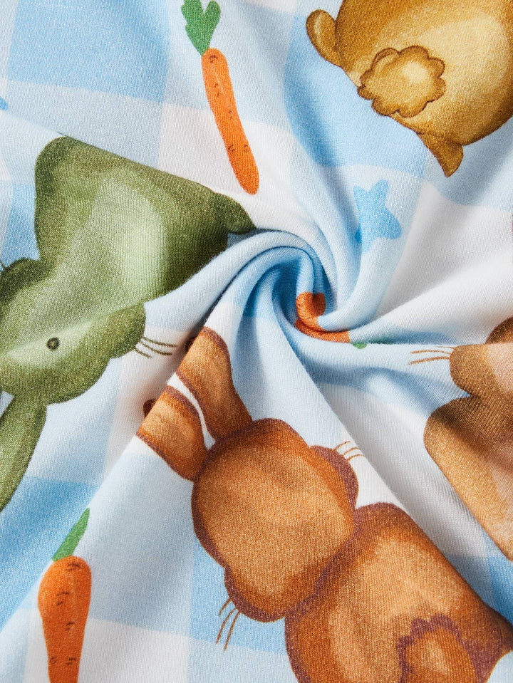 Rabbit Print Long - Sleeve Baby Pajamas - MOSSRIVER