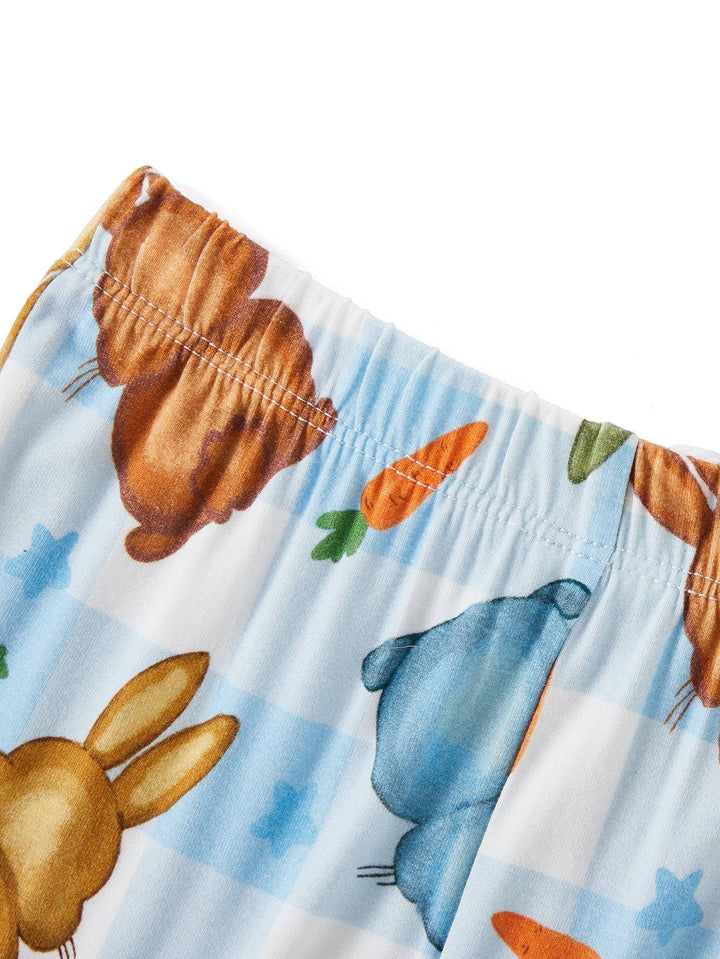 Rabbit Print Long - Sleeve Baby Pajamas - MOSSRIVER