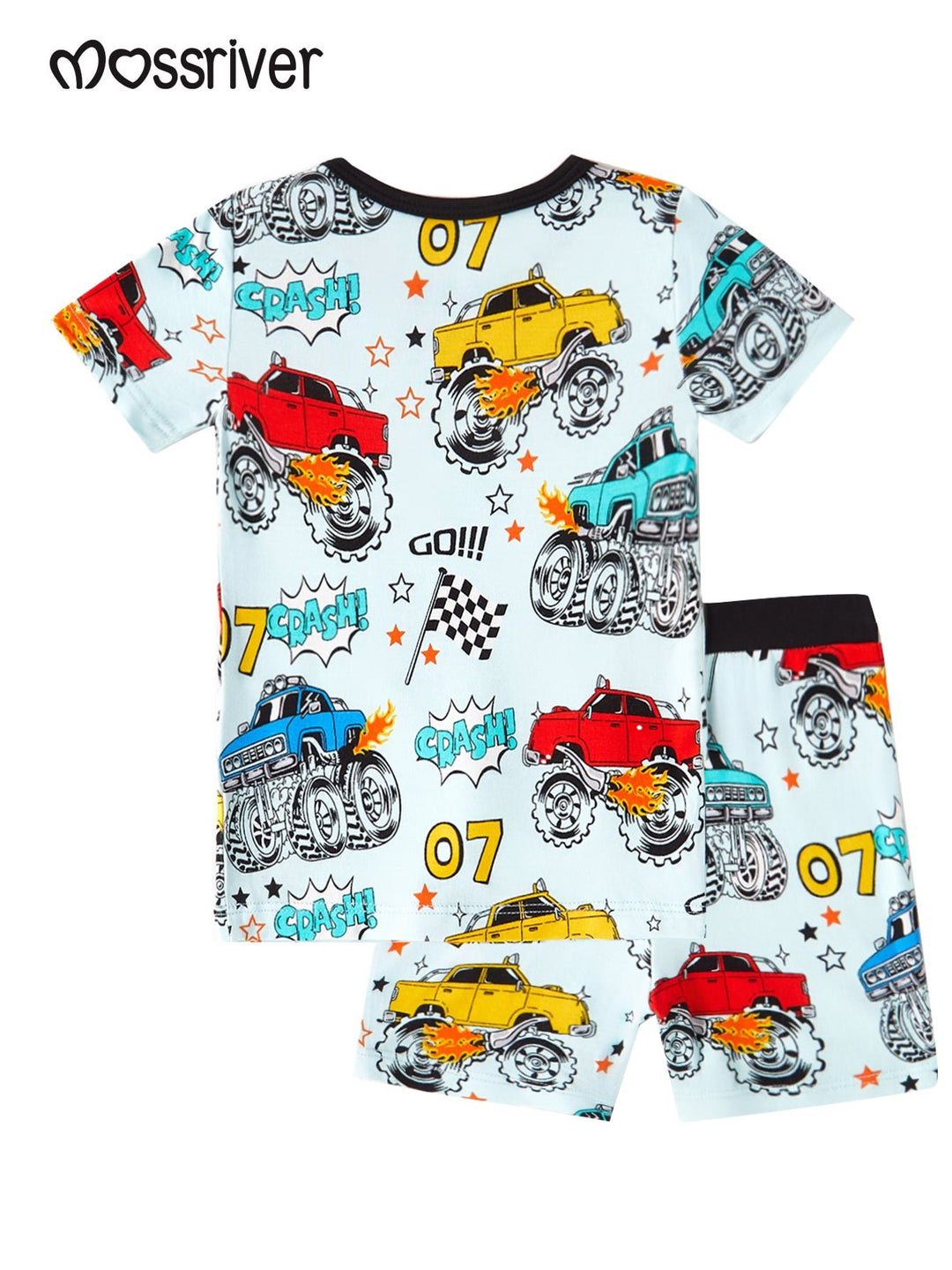 Racing Cars Short - Sleeve Baby Two - Piece - MOSSRIVER