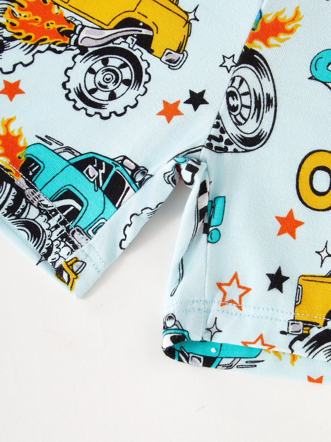 Racing Cars Short - Sleeve Baby Two - Piece - MOSSRIVER