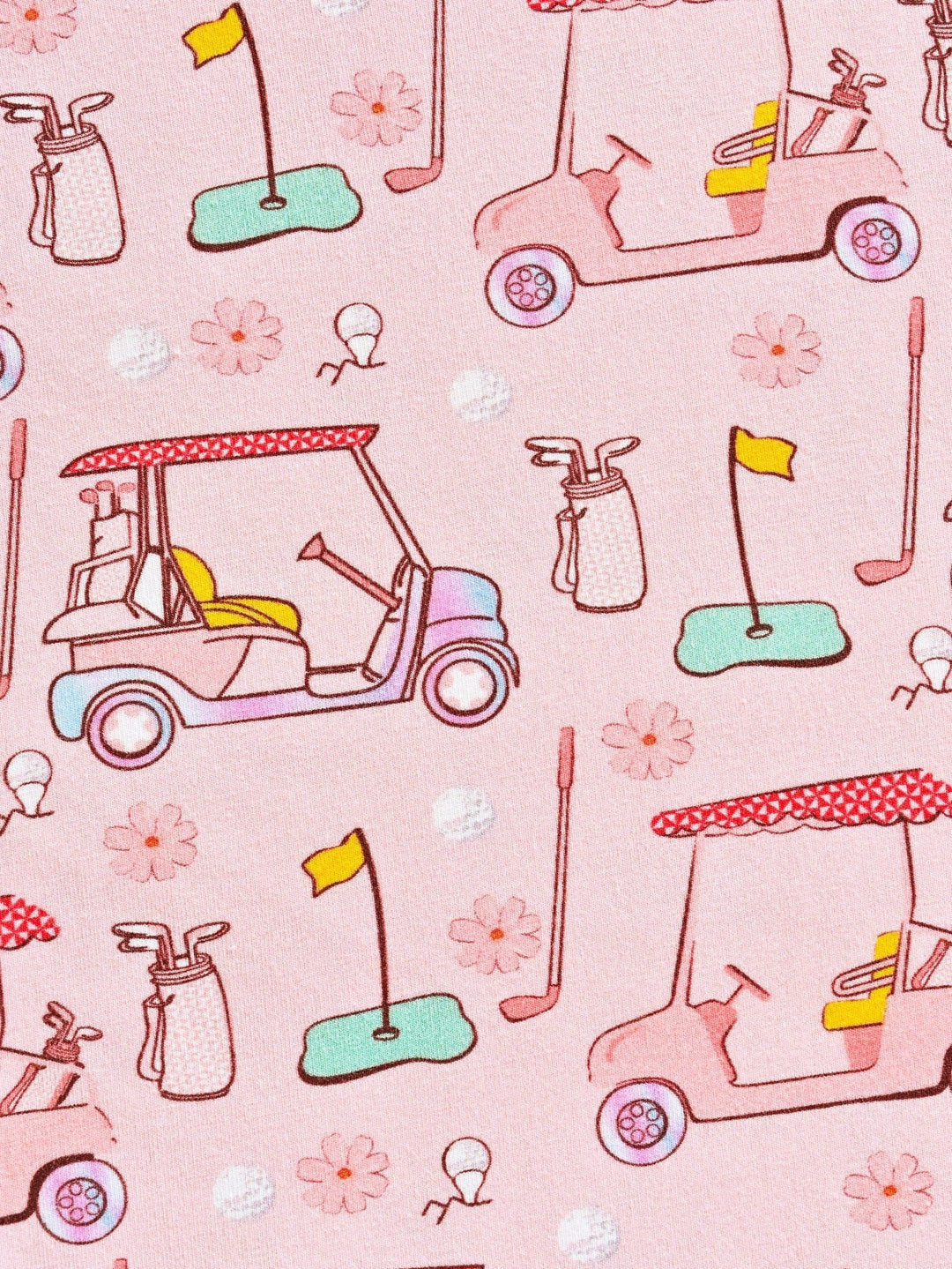 Short - Sleeve Baby One - Piece Golf Cart Print - MOSSRIVER