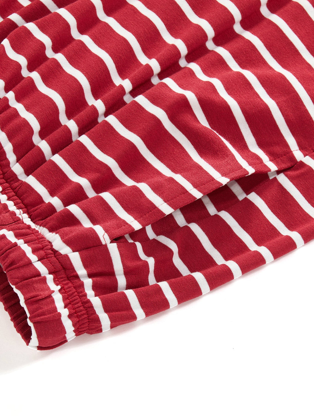 Soft Basic Men's Short - Sleeve Lounge Set (Striped) - MOSSRIVER