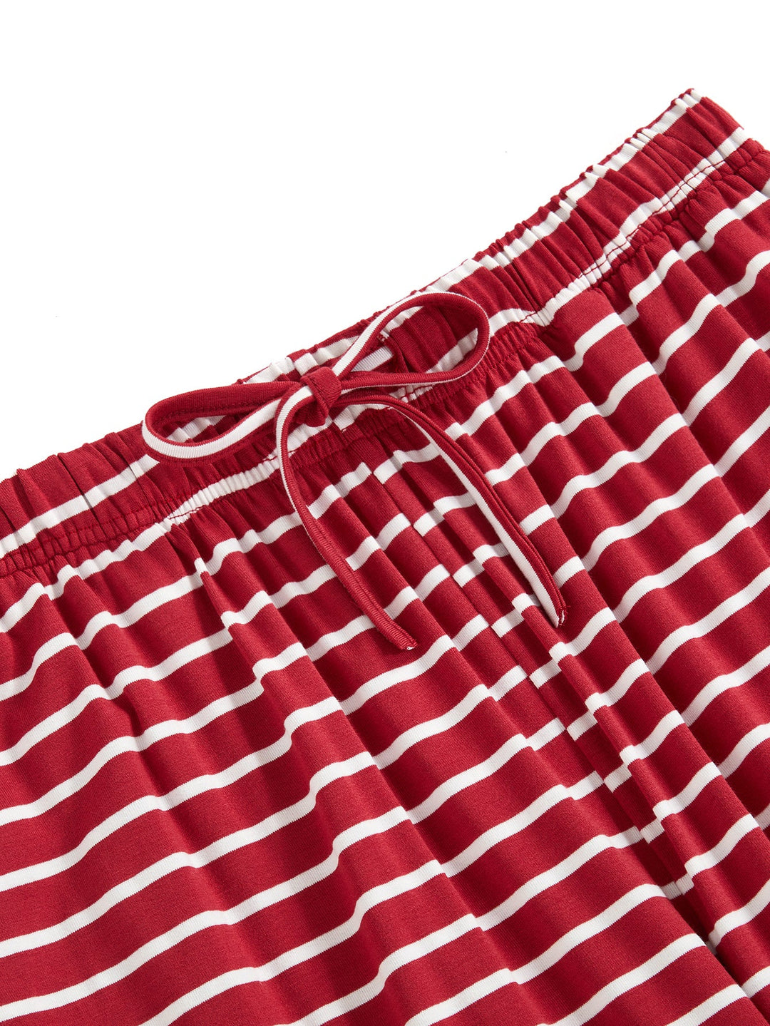 Soft Basic Men's Short - Sleeve Lounge Set (Striped) - MOSSRIVER