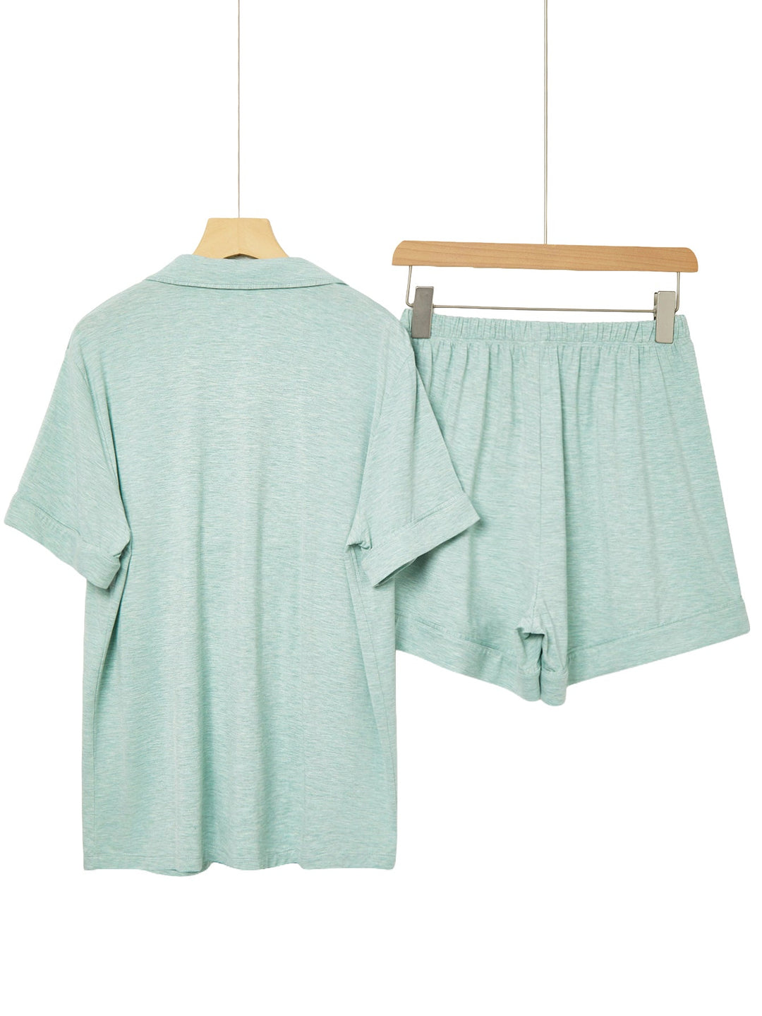 Solid Short - Sleeve Women's Pajama Set - MOSSRIVER