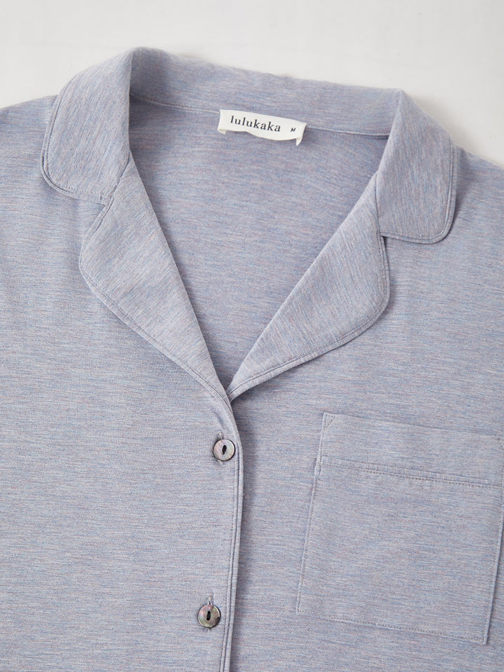 Solid Short - Sleeve Women's Pajama Set - MOSSRIVER