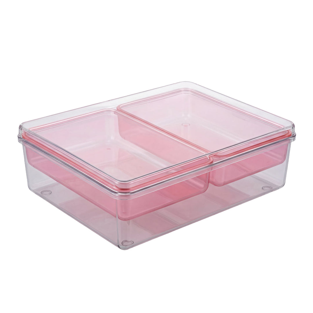 Stackable Plastic Storage Box with Color Trays for Home & Office - MOSSRIVER