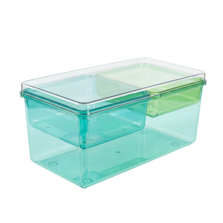 Stackable Plastic Storage Box with Color Trays for Home & Office - MOSSRIVER