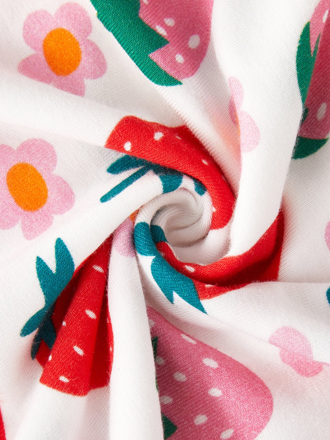 Strawberry Print Long - Sleeve Baby One - Piece Double Zipper - MOSSRIVER