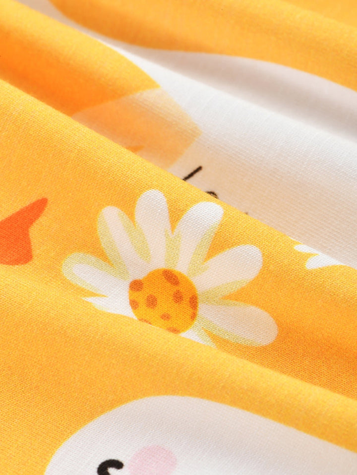 Swan Print Bamboo Short - Sleeve Baby Pajamas - MOSSRIVER