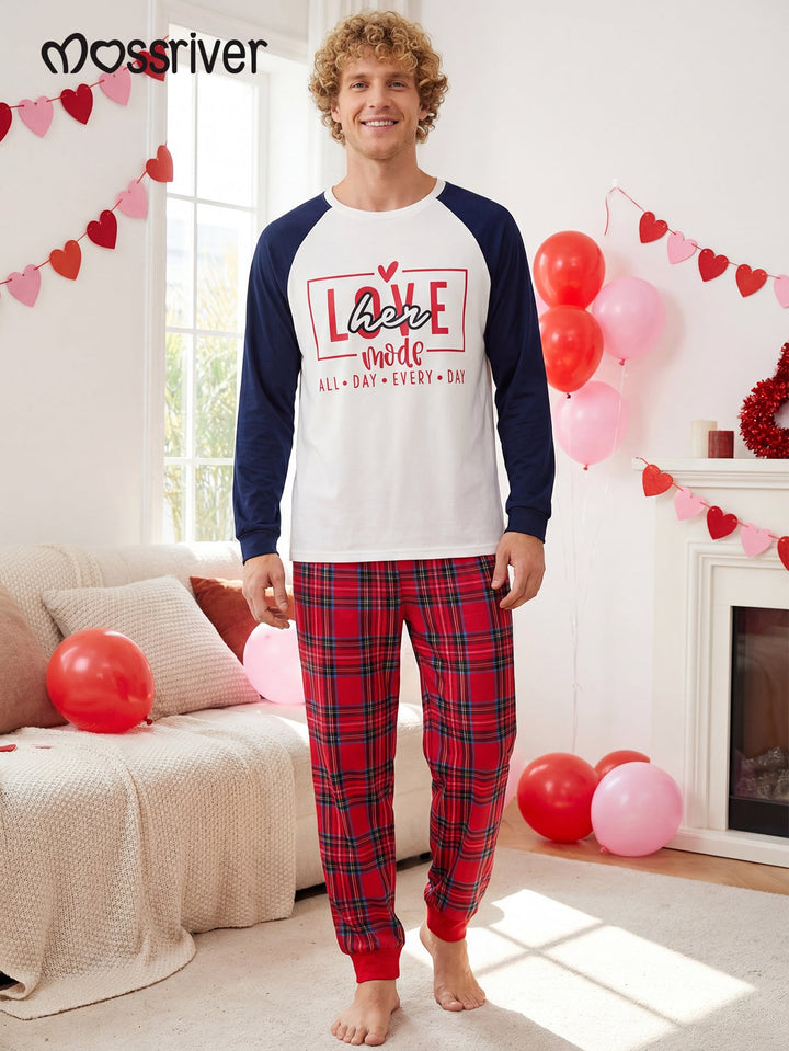 Valentine's Day Long - Sleeve Men's Pajama Set - MOSSRIVER