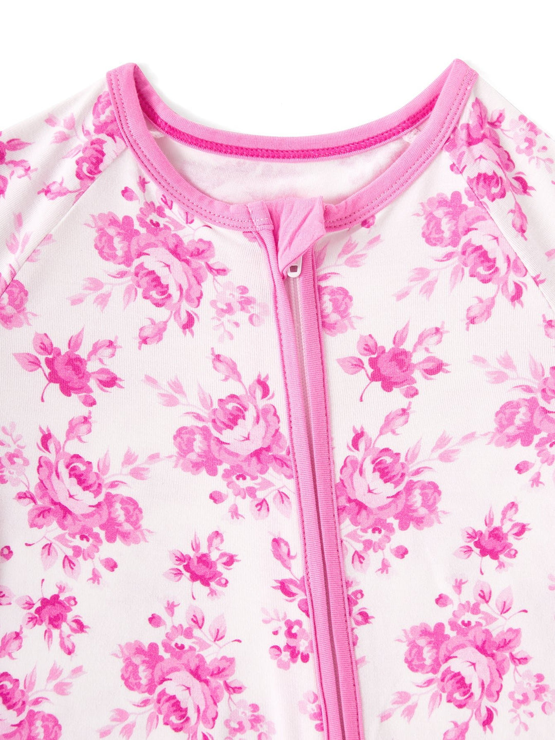 Valentine's Floral Footies Mitten Long - Sleeve Baby One - Piece Double Zipper - MOSSRIVER