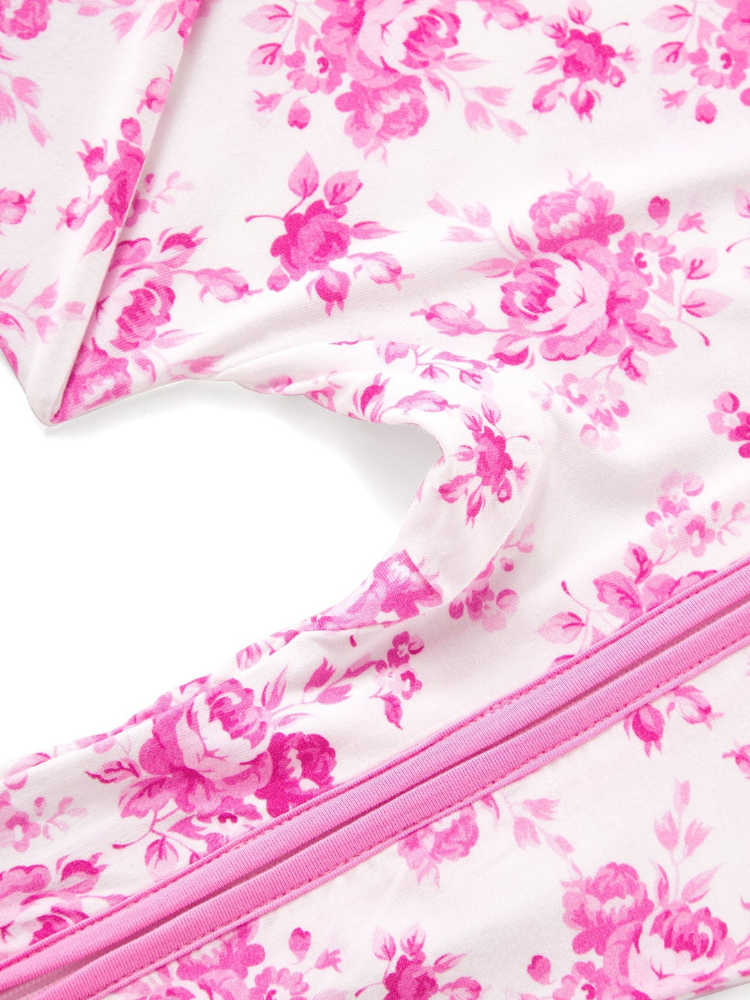 Valentine's Floral Footies Mitten Long - Sleeve Baby One - Piece Double Zipper - MOSSRIVER