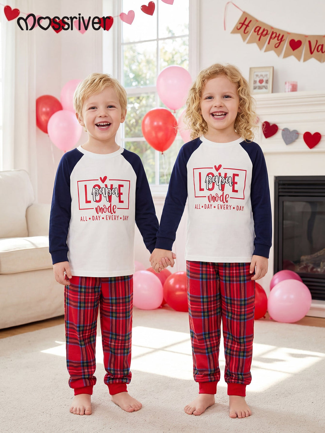 Valentine's Letter Print Long - Sleeve Baby Two - Piece - MOSSRIVER