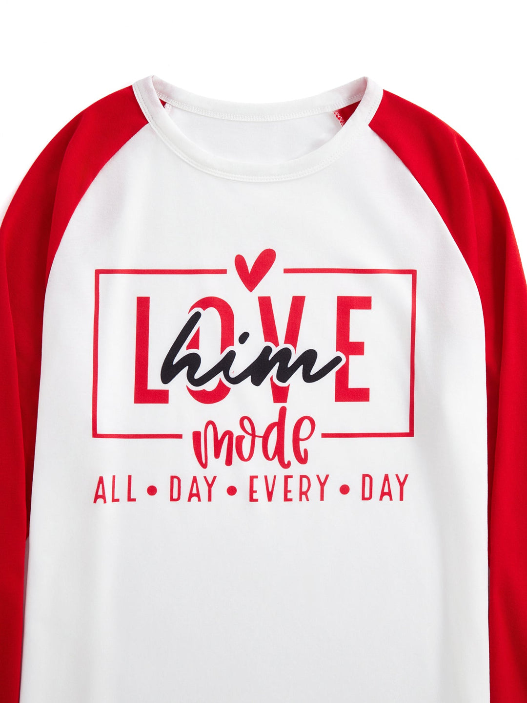 Valentine's Letter Print Women's Long - Sleeve Two - Piece Set - MOSSRIVER