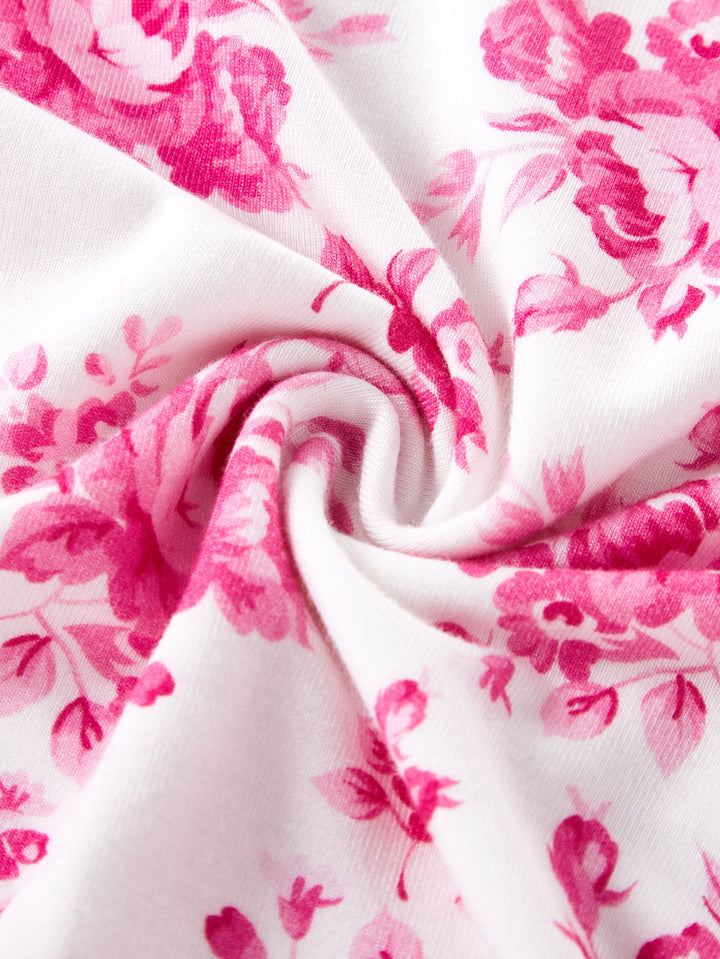 Valentine's Rose Print Baby Two - Piece - MOSSRIVER