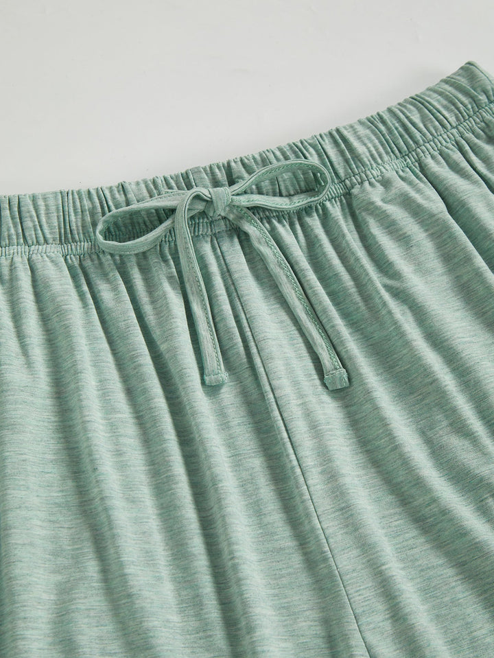 Women Bamboo Viscose Pajama Sets Ruffled Cuff Hem Long Sleeve Fancy Yarn 2 Piece Loungewear Loose Fit Drop Shoulder - MOSSRIVER