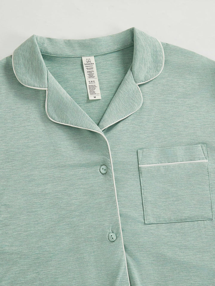 Women Bamboo Viscose Pajama Sets Ruffled Cuff Hem Long Sleeve Fancy Yarn 2 Piece Loungewear Loose Fit Drop Shoulder - MOSSRIVER