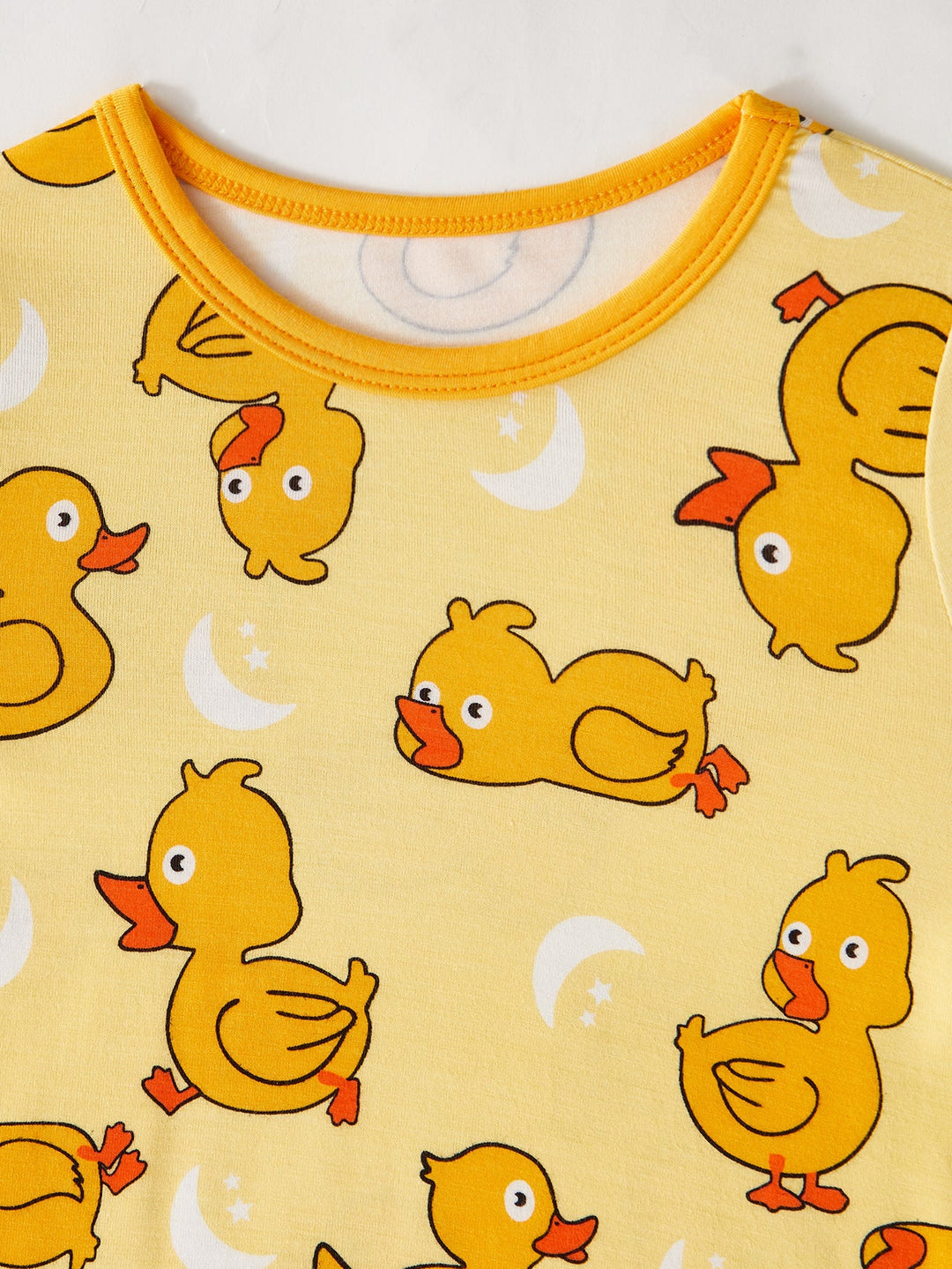 Yellow Duckling Print Bamboo Long - Sleeve Baby Pajamas - MOSSRIVER