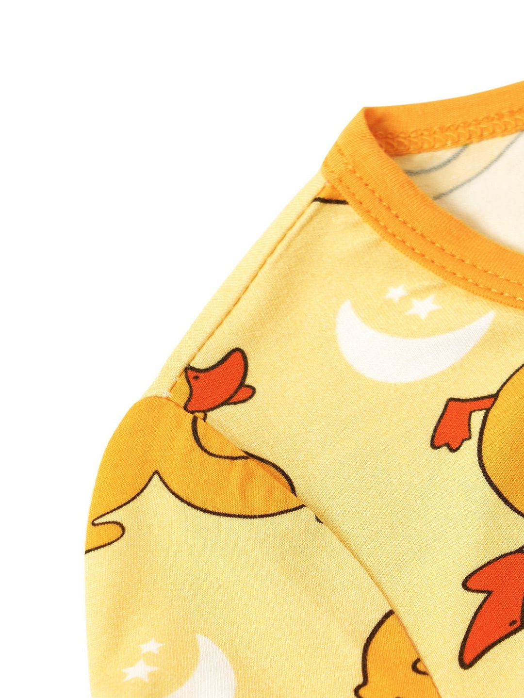 Yellow Duckling Print Bamboo Long - Sleeve Baby Pajamas - MOSSRIVER